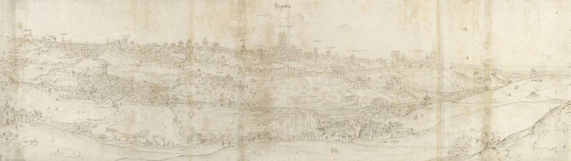 Panoramic View of Segovia from the East, c1550-1560. Artist: Anthonis van den Wyngaerde.