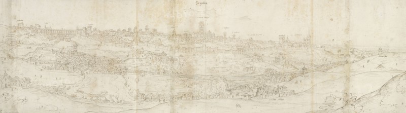 Panoramic View of Segovia from the East, c1560-1570. Artist: Anthonis van den Wyngaerde.