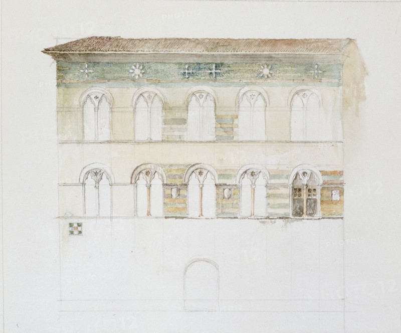 The Palazzo Gambacorti, Pisa, 27 - 30 April 1872. Artist: John Ruskin.