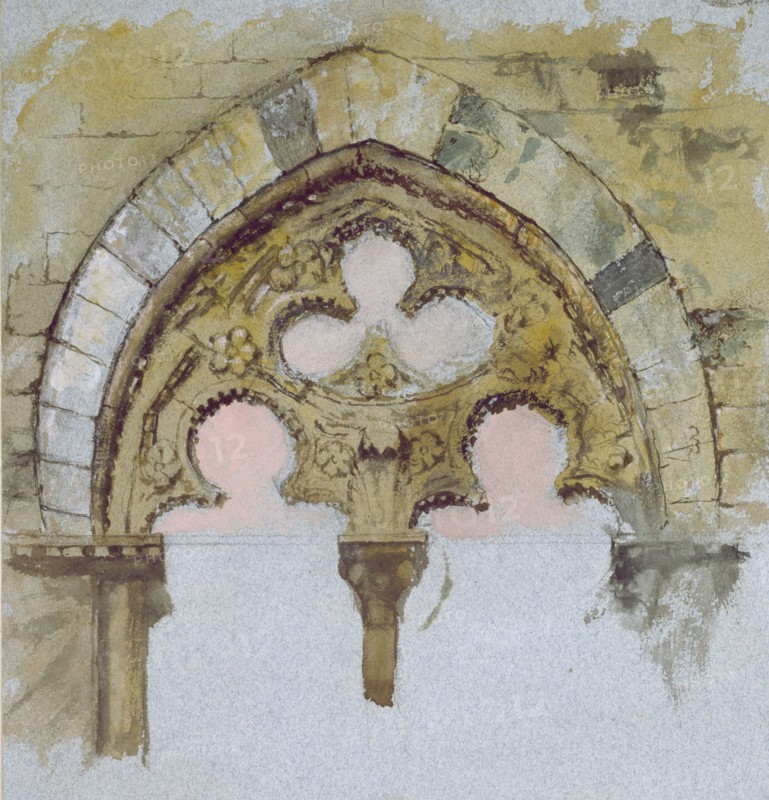 Window of Palazzo Tolomei, Siena, 25 - 27 June 1870.  Artist: John Ruskin.
