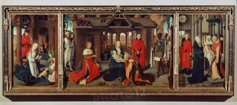 'The Adoration of the Magi', triptych by Hans Memling, preserved in the Prado Museum.