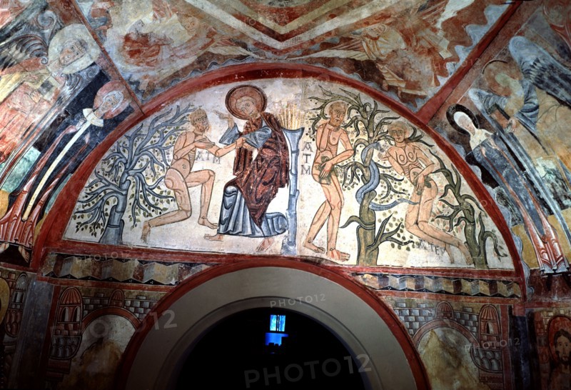 Adam and Eve, mural paintings from the Chapel of the Vera Cruz in Maderuelo.