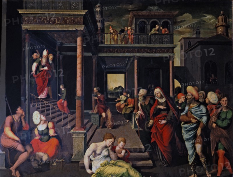Altarpiece of St. John the Baptist, detail 'Presentation in the Temple'.