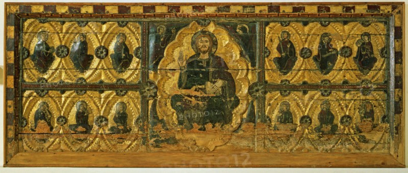 Berbegal façade, made in the workshop of Sijena (?) at 1200-1210. Tempera on wood from the former?