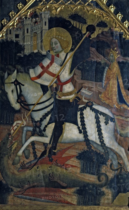 Saint George', central table of a missed altarpiece from the Franciscan Convent of Inca.