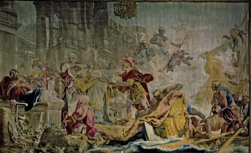 The Kidnap of Helen' tapestry from the Beauvais tapestry factory.