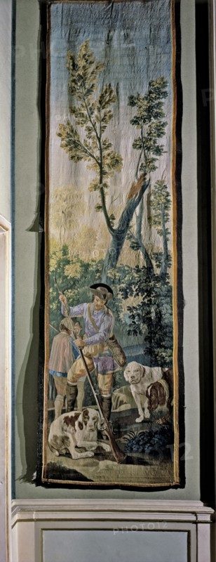 'The Hunter', tapestry made on a cardboard by Francisco de Goya.