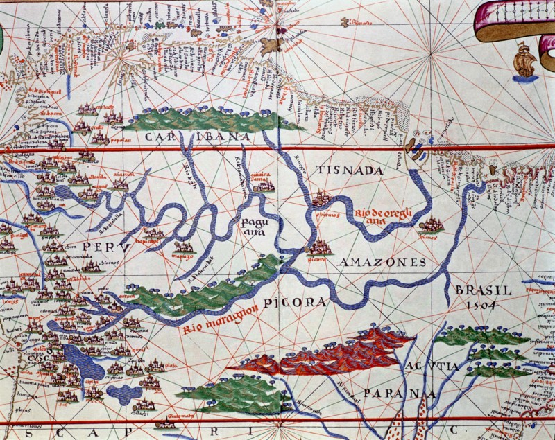 Atlas of Joan Martines, Messina, 1582. Portulan chart of the Amazon River with its basin in full ?