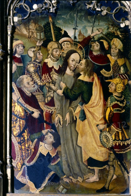 Kiss of Judas', table of the Caparroso altarpiece, altar donated to the Cathedral by Pedro Marcil?