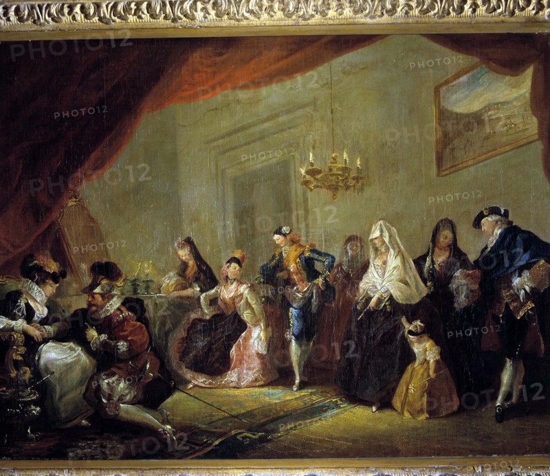 Rehearsal of a comedy, oil on canvas.