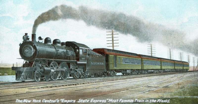 The train 'Empire State Express' entering Central Station in New York, 1910.