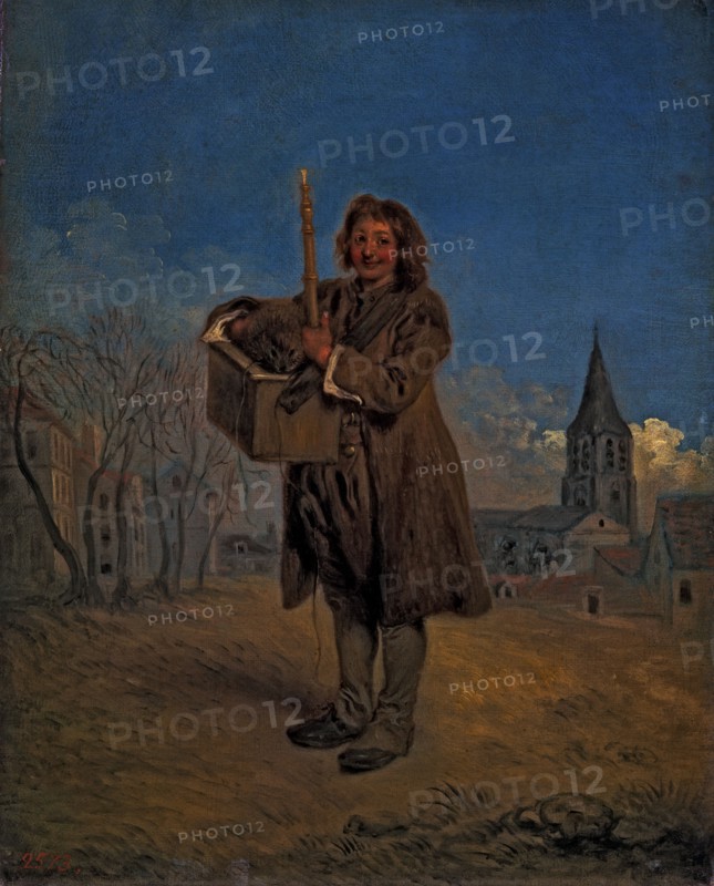 Oil on canvas by Jean-Antoine Watteau entitled 'The Savoyard Boy with marmot' (1716), located in ?