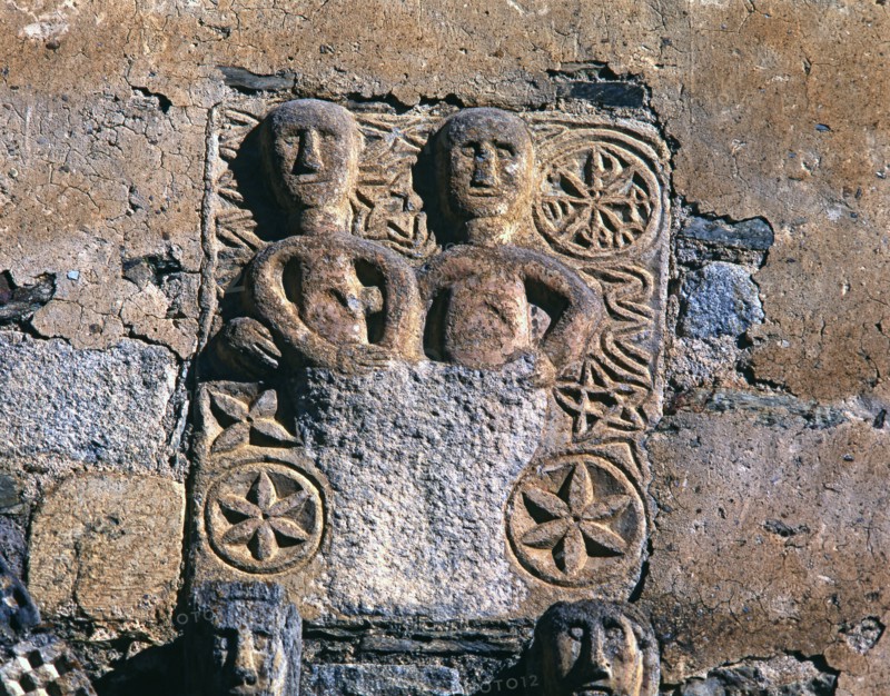'Adam and Eve after the Original Sin', bas-relief on the façade of the church of San Luis de Alo?
