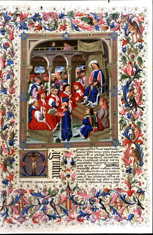 Jaume Marquilles delivers his book to the Counselors of Barcelona in the presence of King Alfons ?