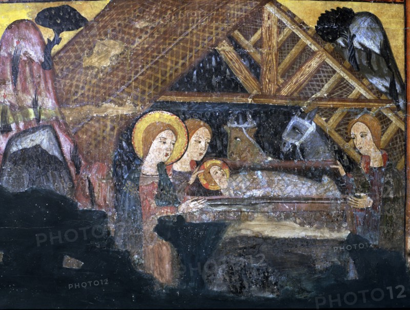 'The Nativity', detail of the work 'The Frontal of the Mother of God', tempera on wood from Bell?