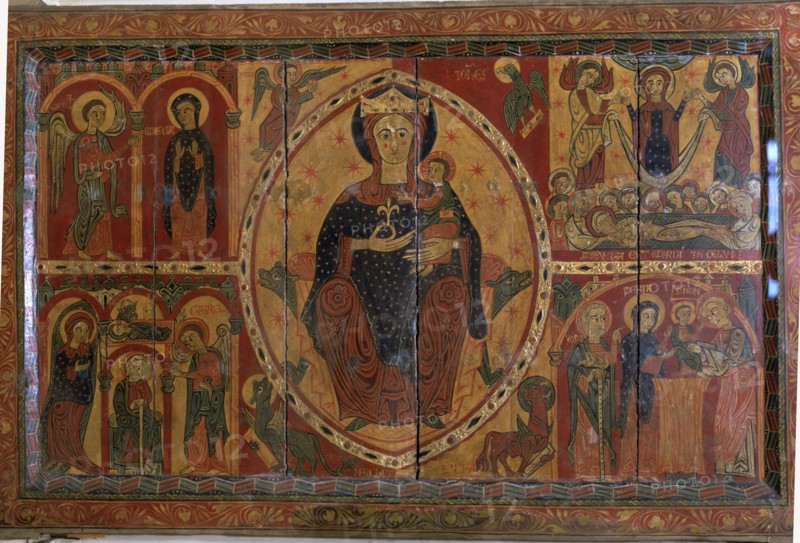 'Frontal of Coll', panel painting, depicting scenes of the Annunciation, the Nativity, Jesus in ?