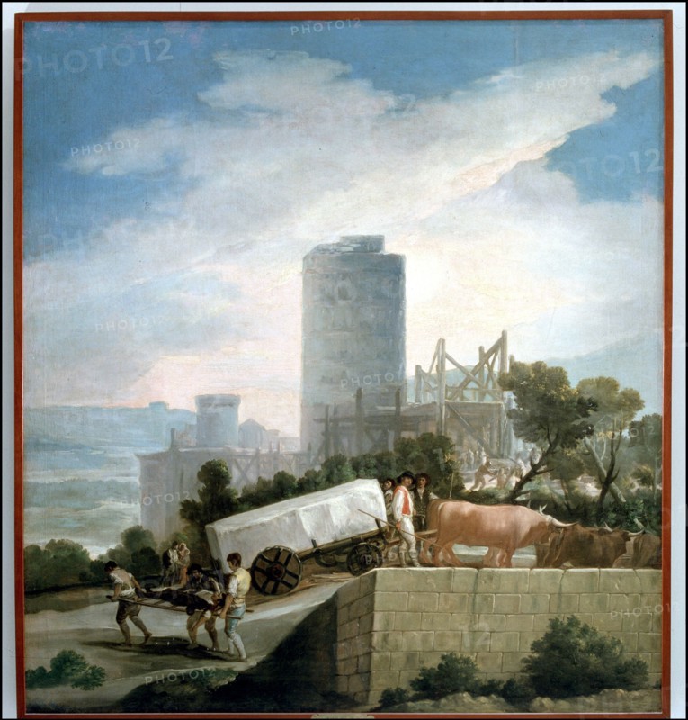 Driving an ashlar', oil on canvas.