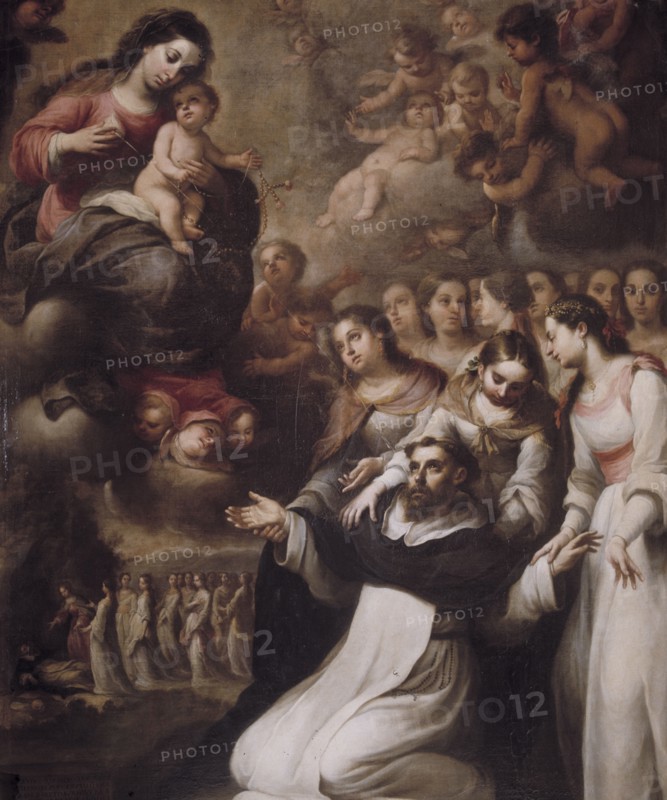 'Apparition of the Virgin to St. Dominic de Guzman in Toulouse', 1693, oil on canvas, in the Chu?