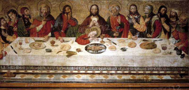 'Last Supper', oil Painting by an anonymous author.