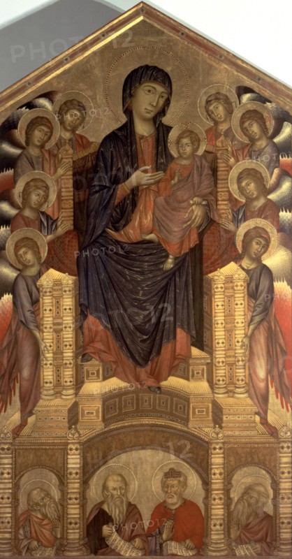 Enthroned Madonna', c. 1280 - 1285 (restored in 1997), work by Cimabue.