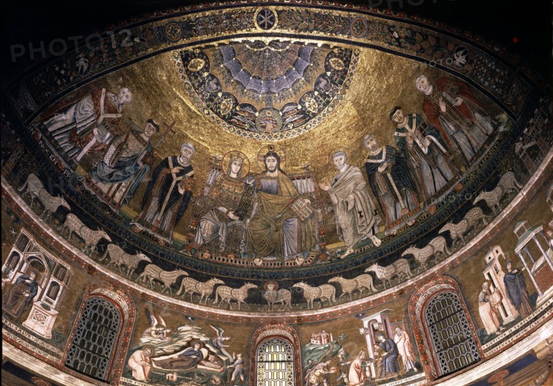 Scenes from the Life of the Virgin, 1291, apse detail of the church of Santa Maria in Trastevere ?