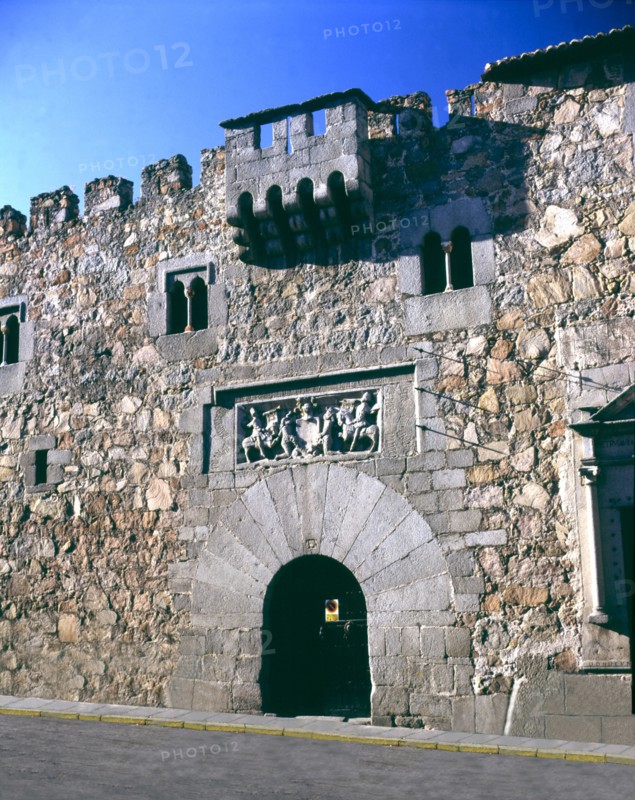 Façade of the Davila Palace in Avila.