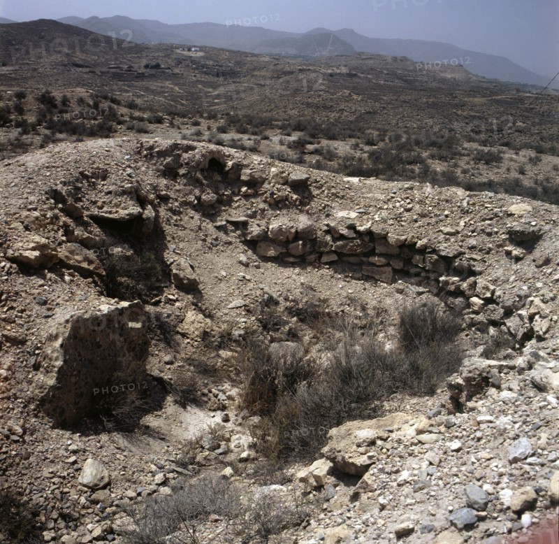 Detail of the archaeological site of Los Millares (Santa Fé de Modújar, Almería).
