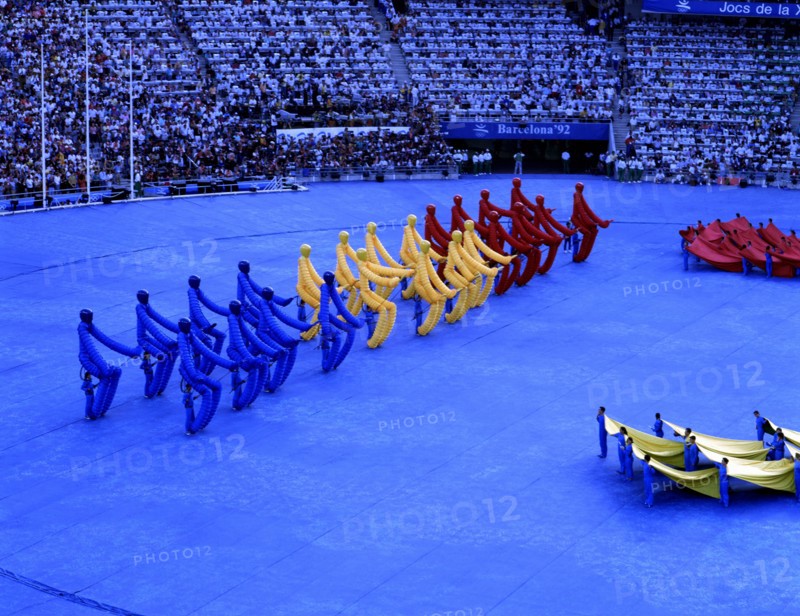 Performance of Fura dels Baus in the spectacle of the opening ceremony of the 1992 Barcelona Olym?