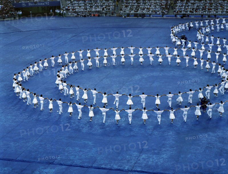 Sardana dance during the opening ceremony of the 1992 Barcelona Olympic Games.