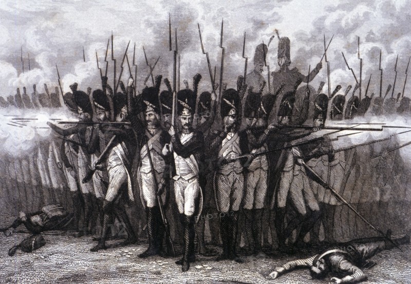 War of Independence, the French infantry at the Battle of Bailen forming to defend from an attack?