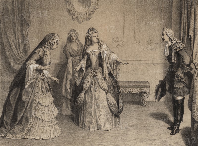 Farewell of the Princess of Ursins in Jadraque on December 23, 1714. Queen Elizabeth Farnese, new?