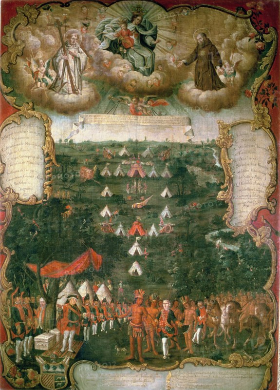 Military Camp of governor Jeronimo Matorras during the Gran Chaco campaign, oil on canvas.