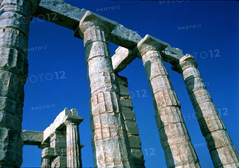 Columns of the Temple of Poseidon at Cape Sounion.