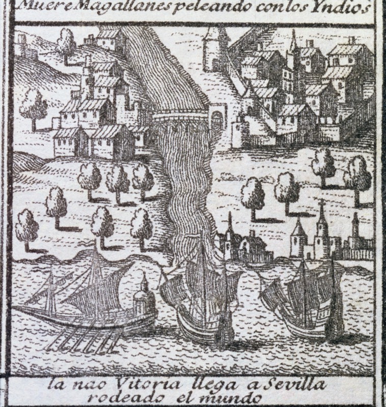 The ship Victoria on arrival to Seville in 1522, it was one of the five ships of Magellan's exped?