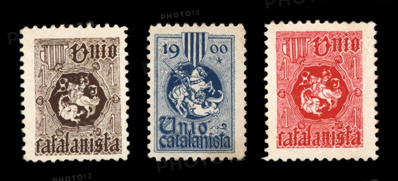 Commemorative stamps issued by 'Unió Catalanista', Catalan conservative nationalist political par?