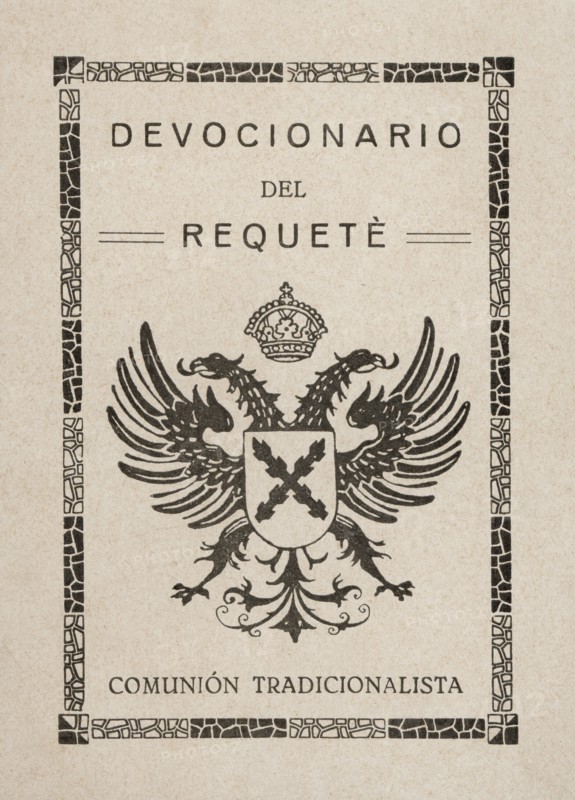 Cover of the 'Prayer of the Requeté' approved by the Ecclesiastical Authority in Burgos, on Augus?