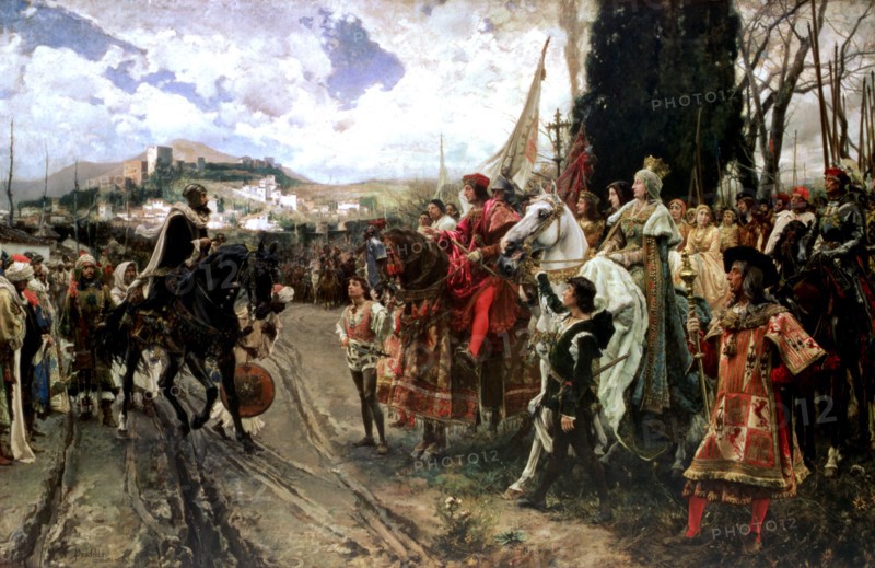 The Surrender of Granada, painted from 1879 to 1882. Delivery of the keys of the city to the Cath?