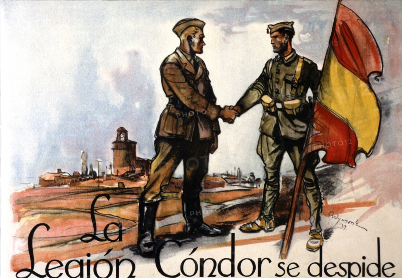 Cover of an album released in memory of the farewell to the Condor Legion, who returned to German?