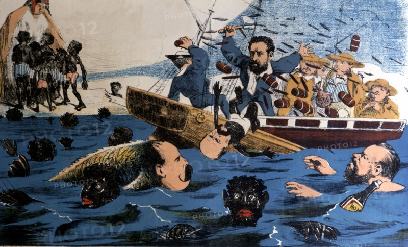 Satirical caricature in allusion to the loss of Puerto Rico published in 'La Flaca', No. 42, Barc?