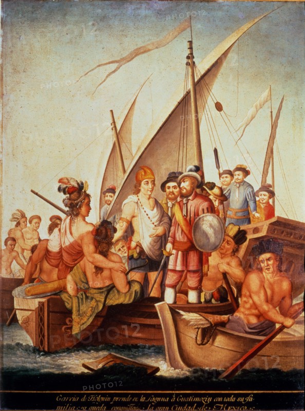 Conquest of Mexico, Perez de Holguin captures Guatimozin.