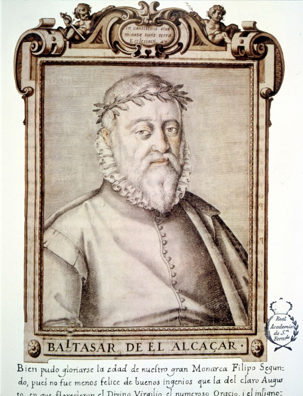 Baltasar de Alcázar (1530-1606). Spanish poet. Portrait in the 'Libro de descripción de verdadero?