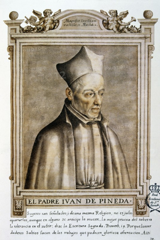 Juan de Pineda (1558-1637). Spanish jesuit. Author of 'Commentarium in job', in the book 'Libro d?