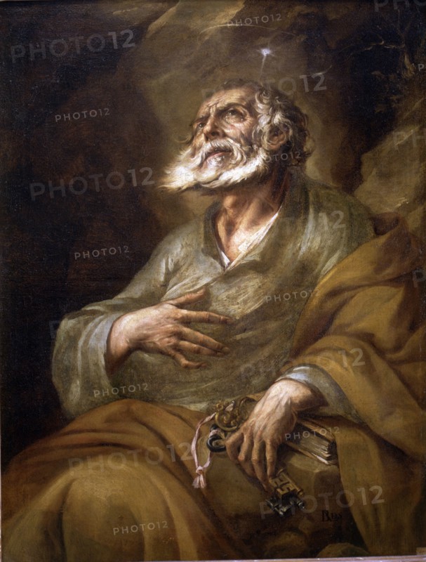 San Pedro, one of the Twelve Apostles, the first bishop of Rome, where he died.