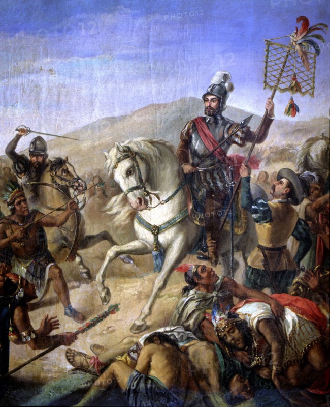 Hernán Cortés in the battle of Otumba', July 7, 1520.