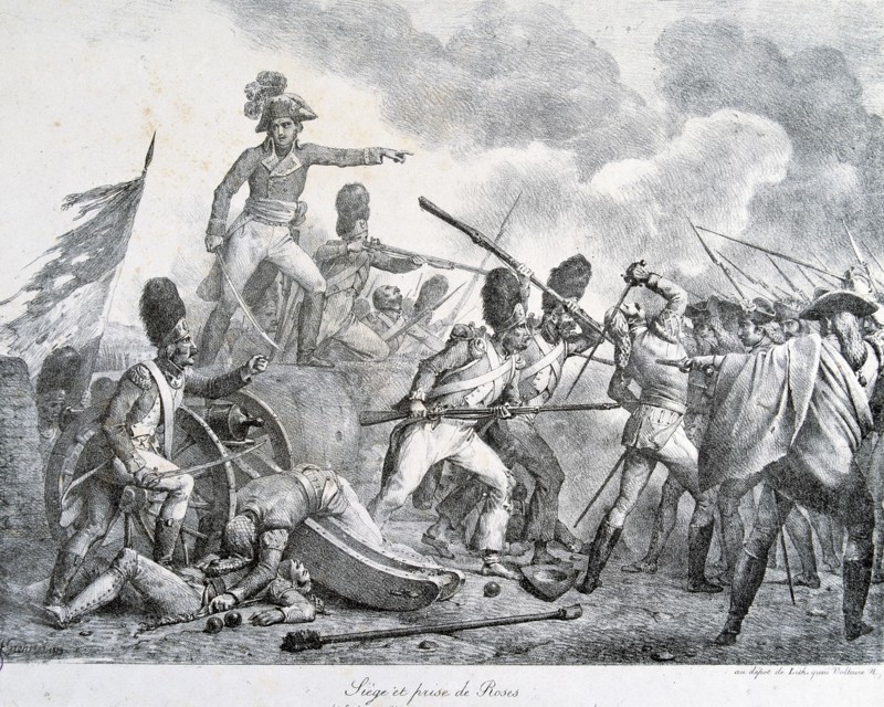 Reign of Charles IV (1748-1819), taking of Roses (Girona) by the French on 3rd February 1795, eng?