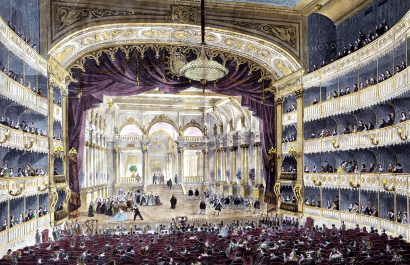 Interior of the National Opera Theatre of Madrid, built on the site occupied by the old Coliseum ?