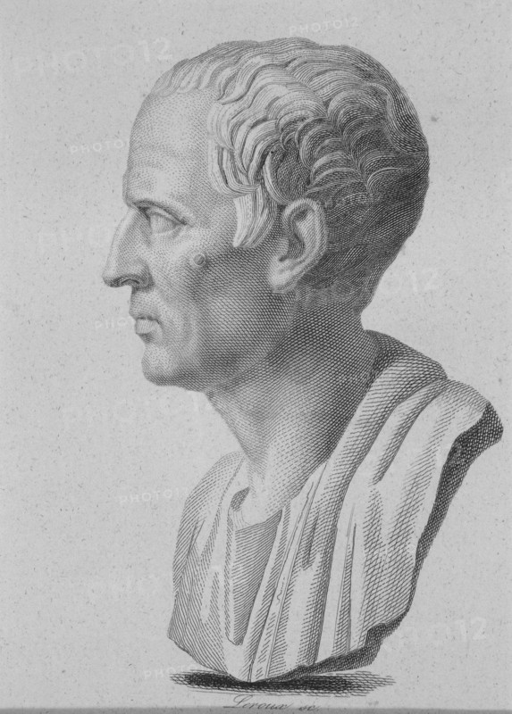 Mark Tulio Cicerón (106-43 BC), orator, writer, politician and philosopher, engraving, 1840.
