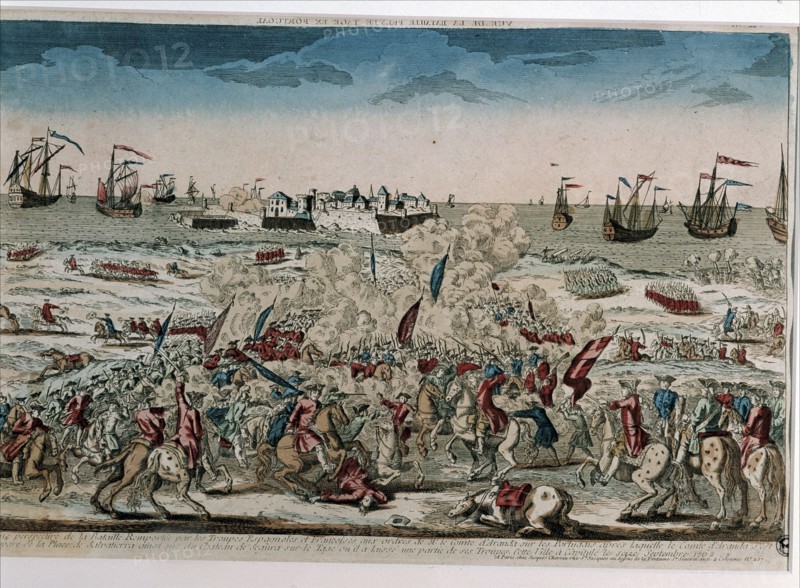 Uprising of Portugal, battle of Remportee, Spanish and French troops commanded by Count of Aranda.