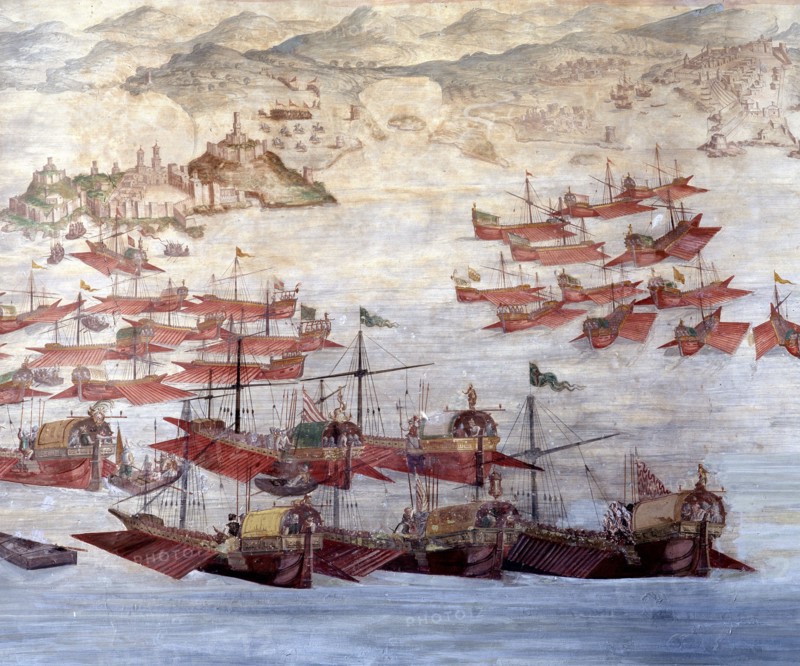 Aid of Tunisia and Ceuta, 1578, fresco in the Palace of Santa Cruz.