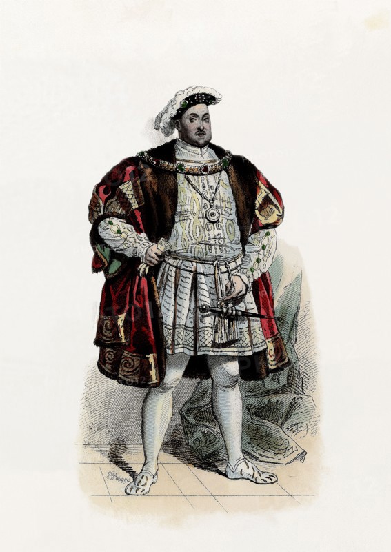 Henry VIII, King of England (Greenwich, 1491-Westminster, 1547), son of Henry VI, engraving from ?